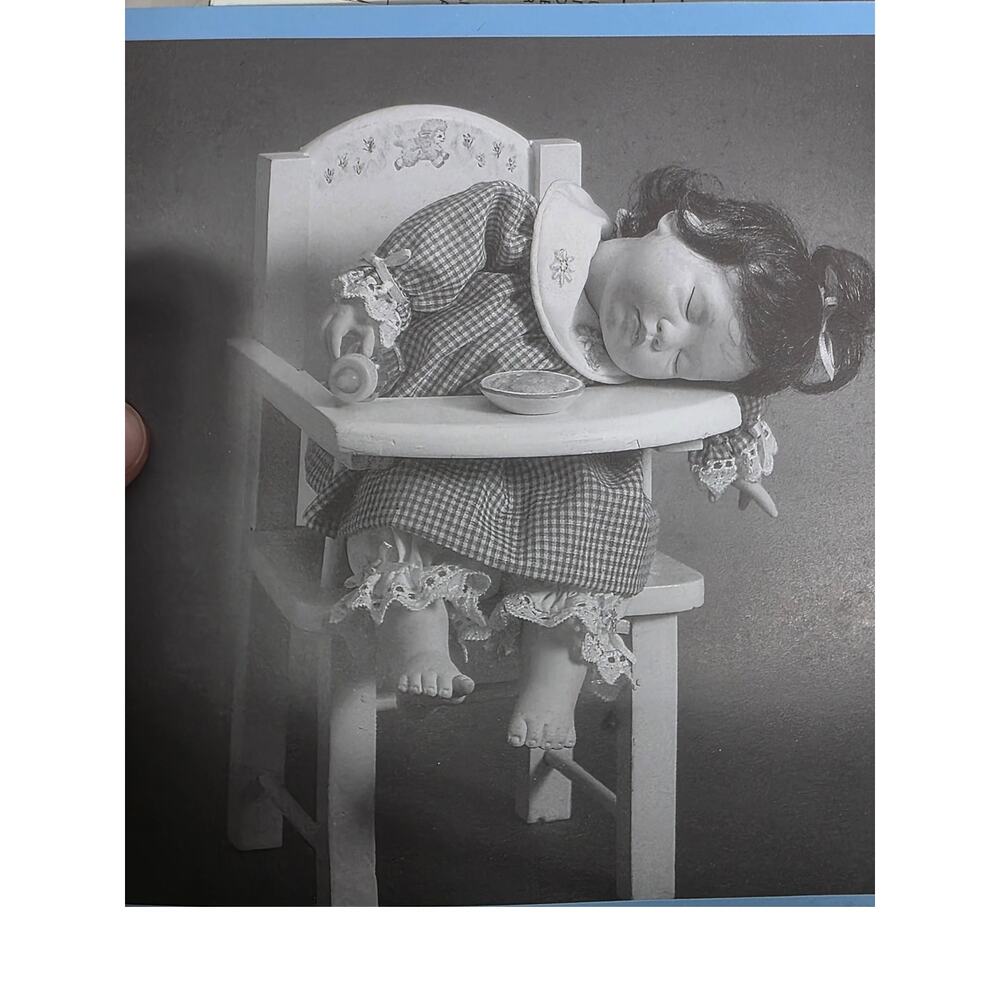 Ashton Drake "Oatmeal Dreams" Adrienne Brown, Just Caught Napping in Highchair